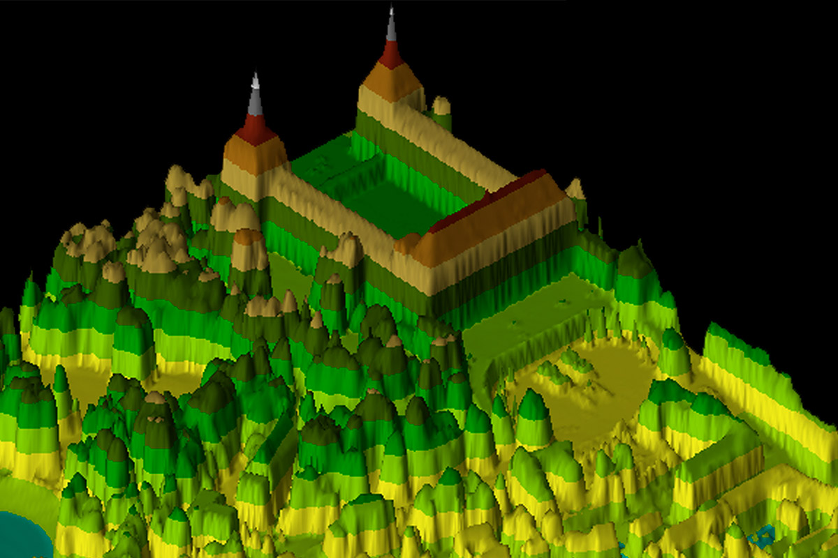 Digitales Oberflächenmodell von Schloss Friedenstein in Gotha – 3D-Ansicht