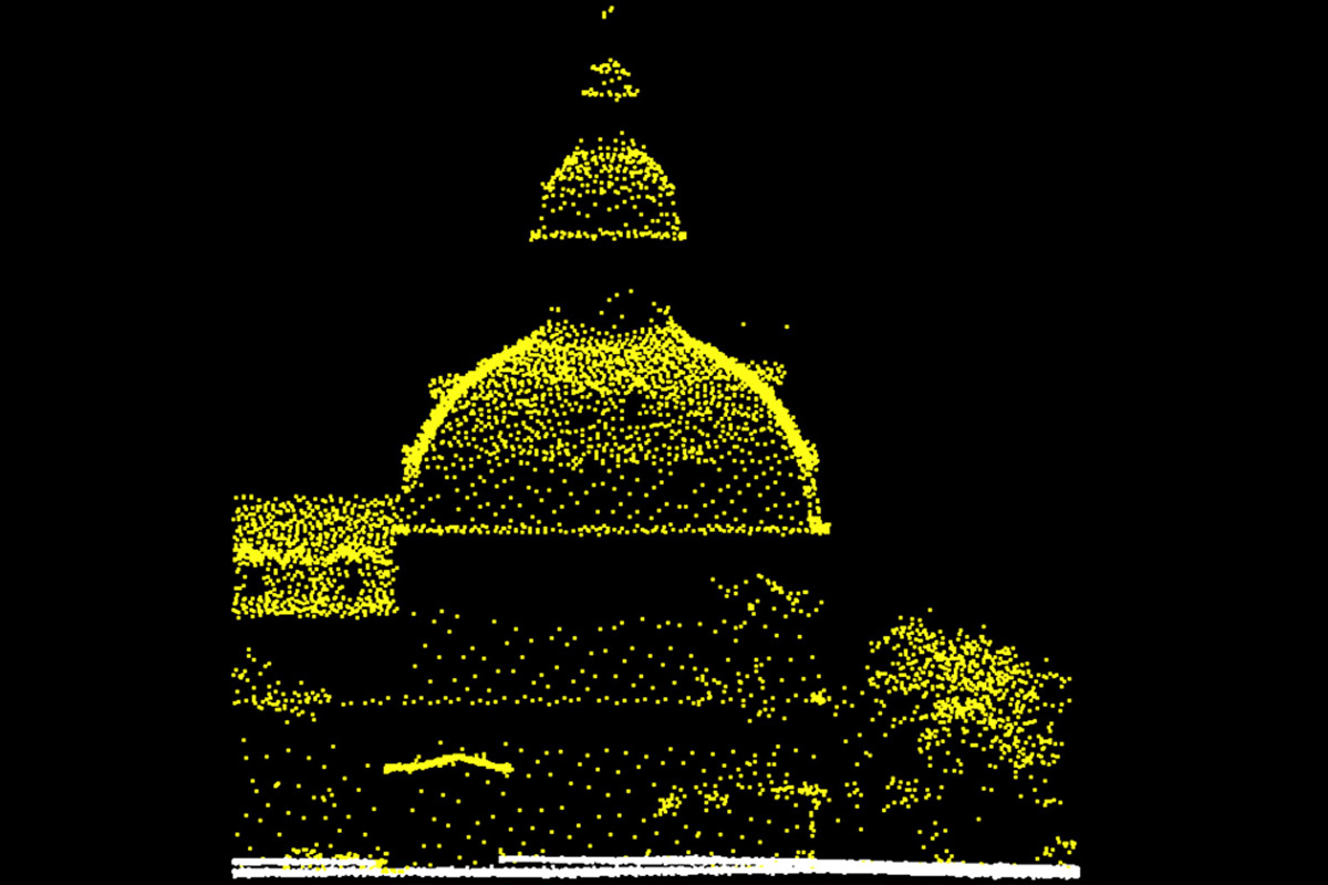 Punktwolke aus dem Airborne Laserscanning – Schloss Friedenstein Gotha
