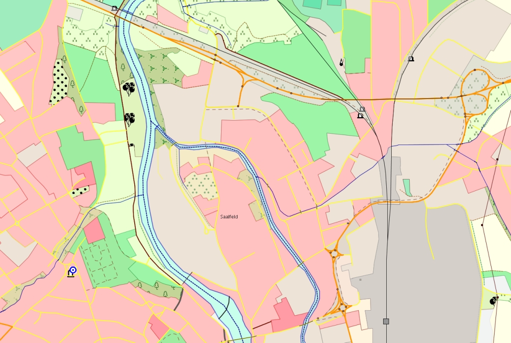 Digitales Landschaftsmodell von Saalfeld