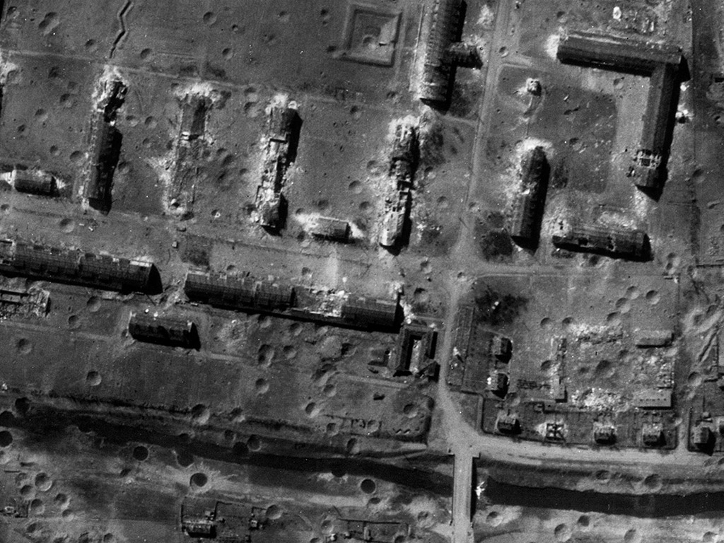 Historisches Luftbild von Nordhausen 1945
