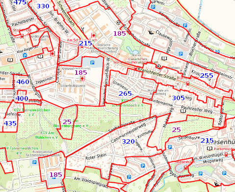 Bodenrichtwerte mit TopPlusOpen als Hintegrundkarte