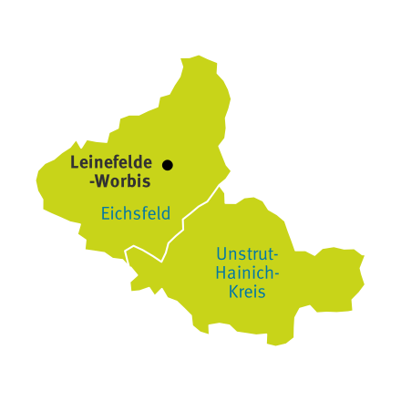 Landkreisdarstellung des Gutachterausschusses in der Zweigstelle Leinefelde-Worbis