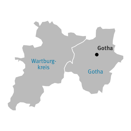 Landkreisdarstellung des Gutachterausschusses in der Zweigstelle Gotha