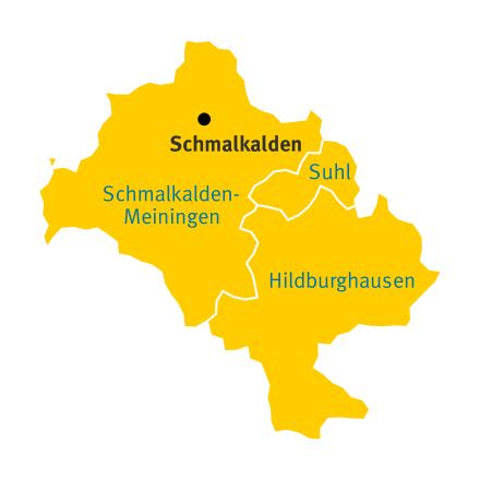 Landkreisdarstellung des Gutachterausschusses in der Zweigstelle Schmalkalden