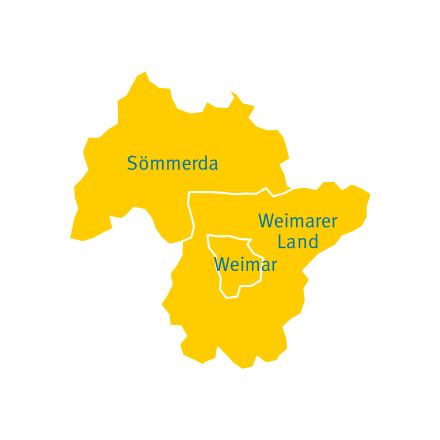 Landkreisdarstellung des Gutachterausschusses in der Zweigstelle Erfurt