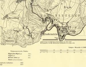Ausschnitt aus einer historischen Karte von Blannkenstein im Maßstab 1:25000