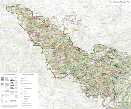 Kartenseite der aktuellen Naturpaarkkarte